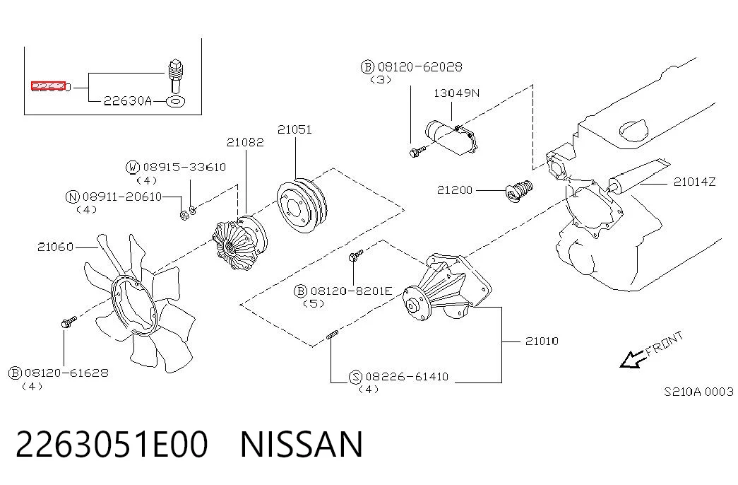 2263051E00 Nissan/Infiniti Термовыключатель