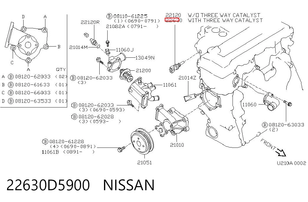 22630D5900 Nissan/Infiniti Термовыключатель