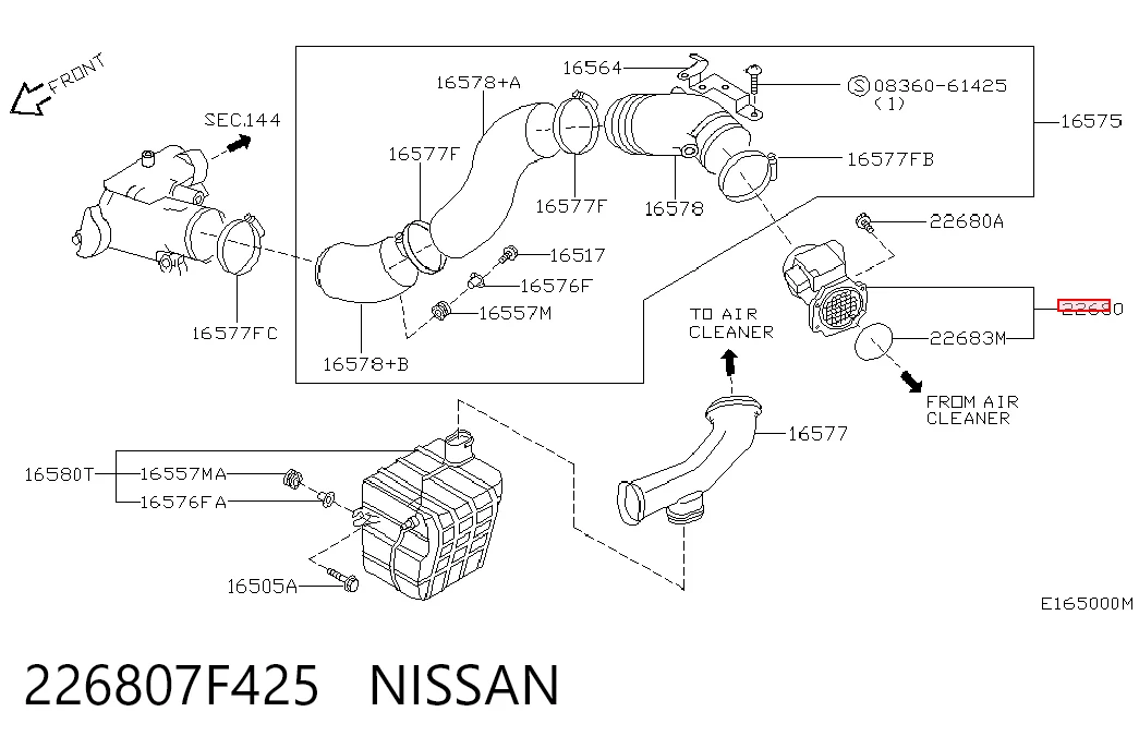 Датчик массового расхода воздуха Nissan Terrano II внедорожник (R20) (1993 - 2006) цена, от 31.06 USD