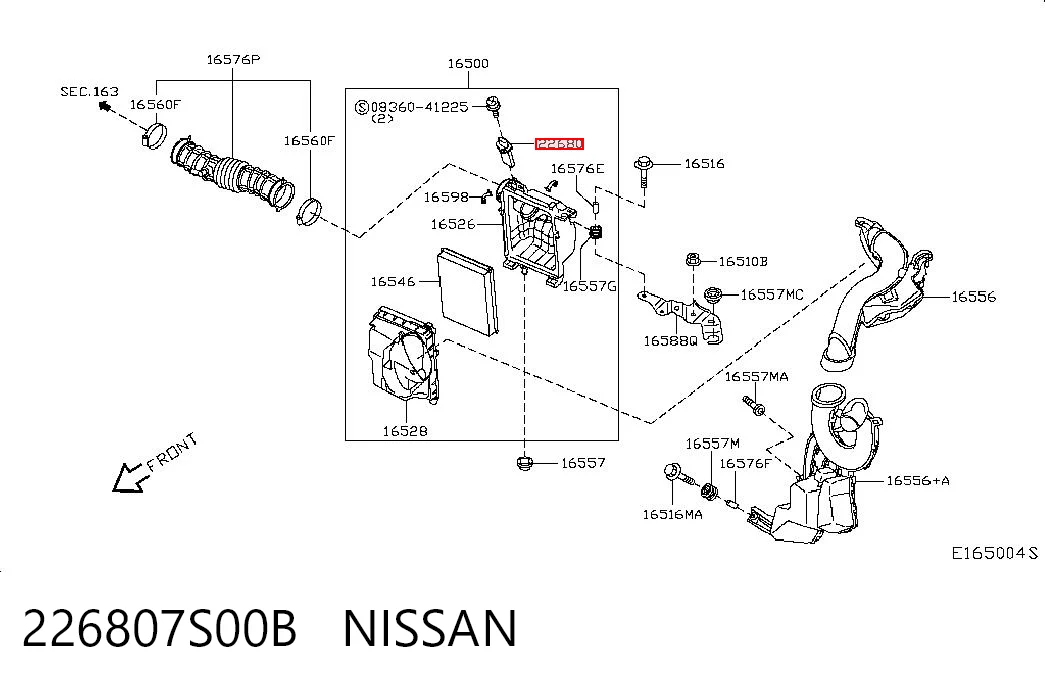 226807S00B Nissan/Infiniti Датчик расхода воздуха