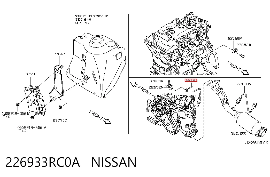 226933RC0A Nissan/Infiniti Лямбдазонд, датчик обедненной смеси