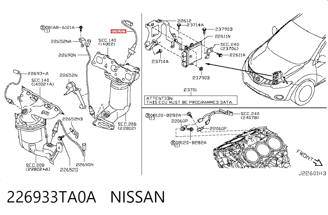 226933TA0A Nissan/Infiniti Лямбдазонд, датчик обедненной смеси