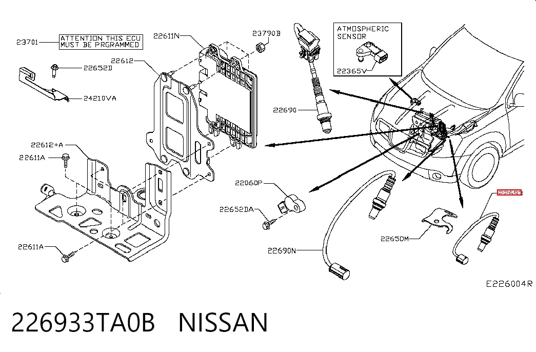 226933TA0B Nissan/Infiniti Лямбдазонд, датчик обедненной смеси