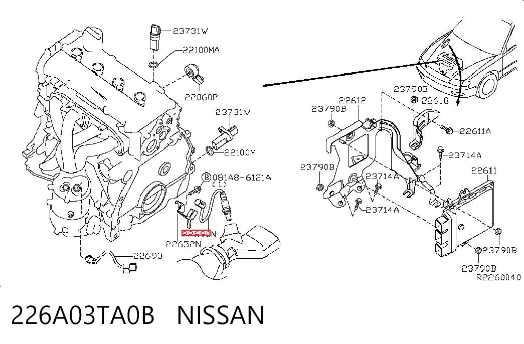 226A03TA0B Nissan/Infiniti 