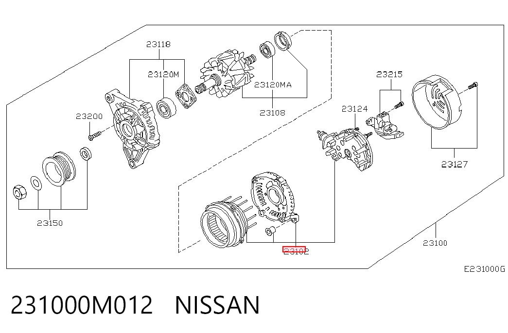  Генератор Nissan Primera 