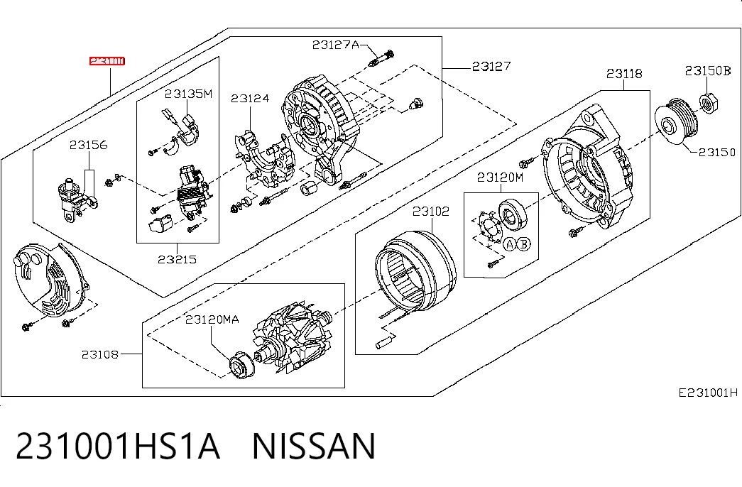 Автомобильный генератор Mitsubishi 23100BC00A цена, от 42.33 USD