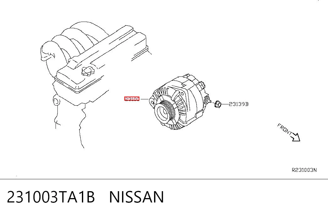 231003TA1B Nissan/Infiniti Генератор автомобильный