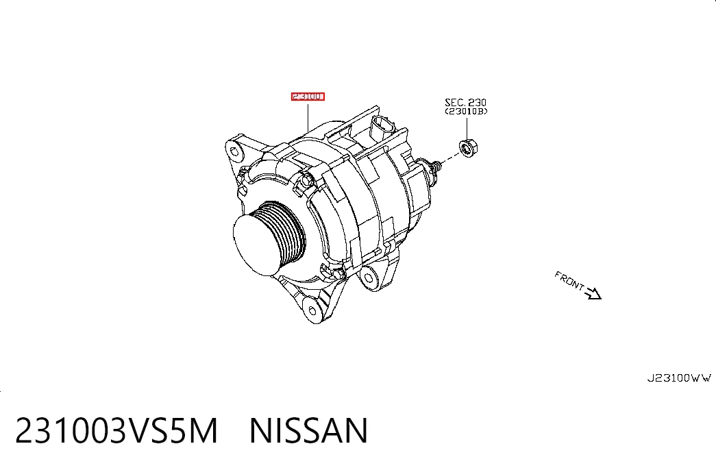 Купить 23700AB030 Subaru Генератор