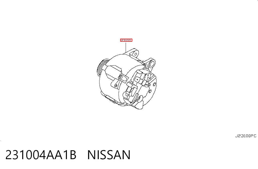  Генератор Nissan JUKE 