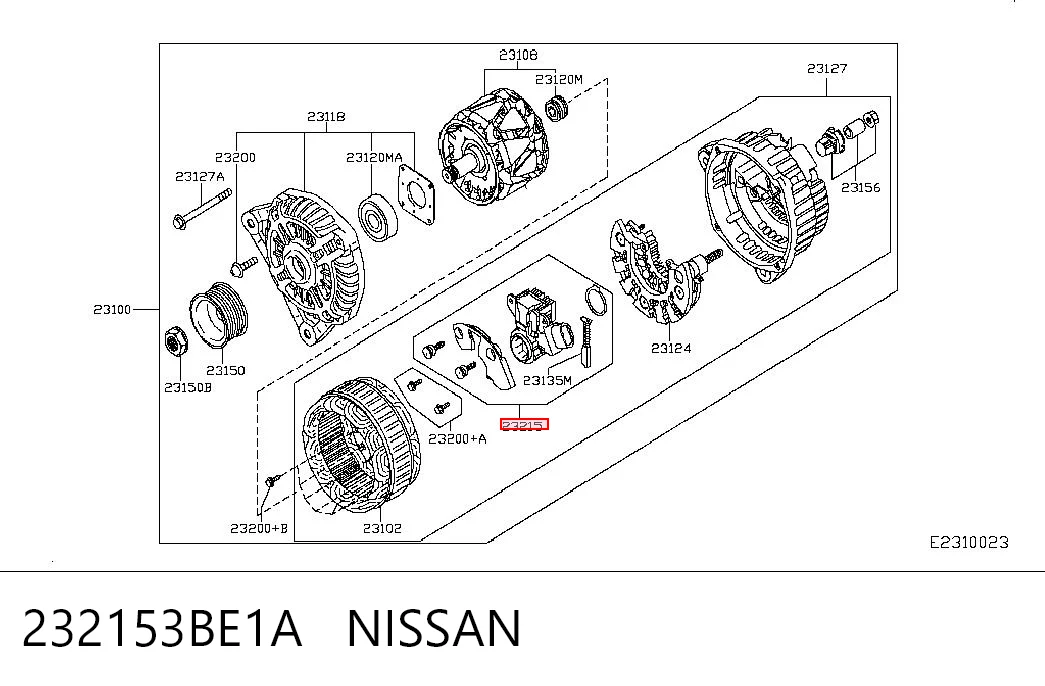 Реле-регулятор напряжения на Nissan Qashqai +2 I J10