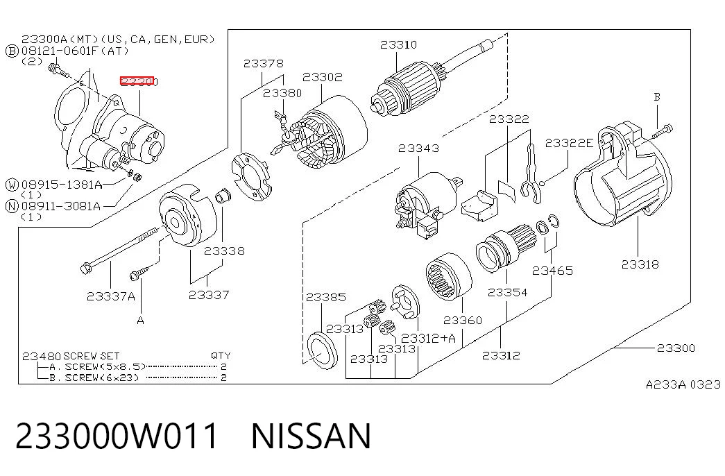 Стартер MOT60181 Mitsubishi