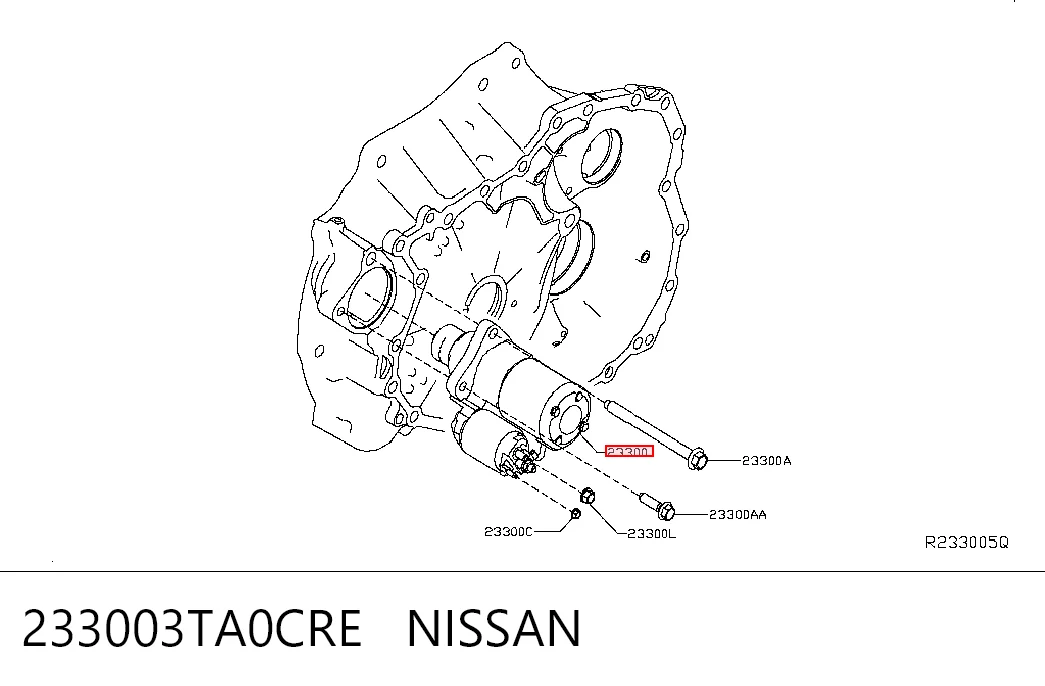 233003TA0CRE Nissan/Infiniti Стартер автомобиля