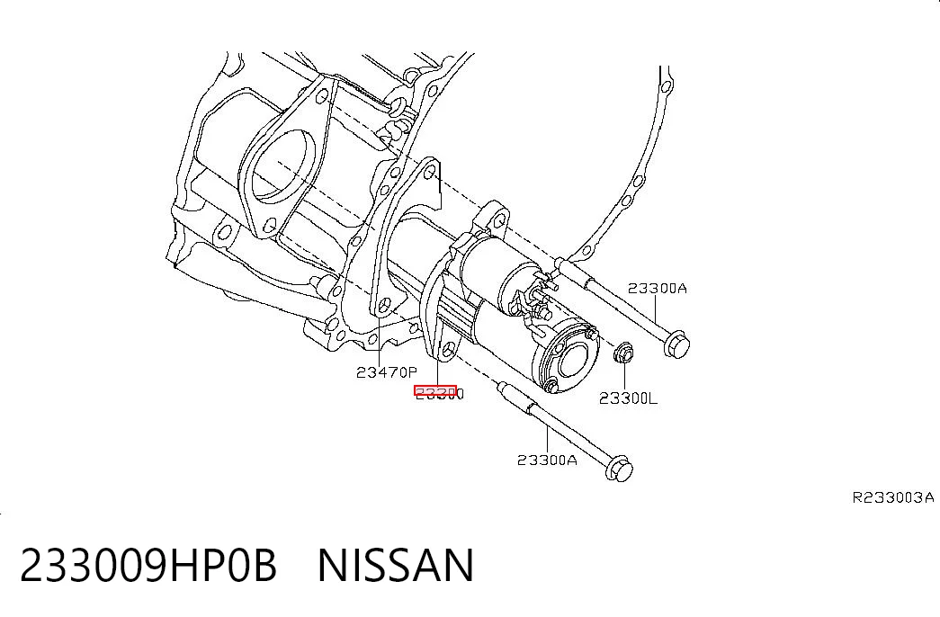 233009HP0B Nissan/Infiniti Стартер автомобиля