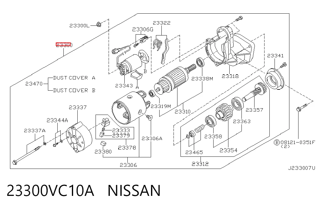 S13551A MSG Стартер автомобиля