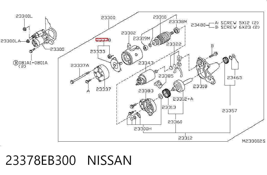 Купить 23378EB300 Renault (RVI) Щеткодержатель стартера