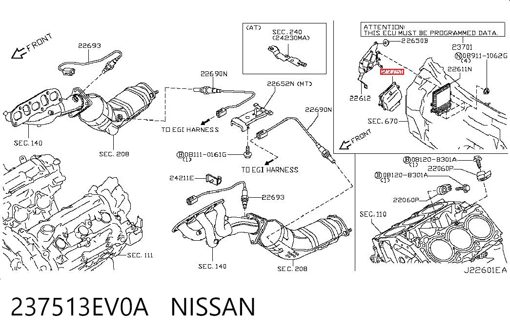 237513EV0A Nissan/Infiniti Модуль АКПП электронный