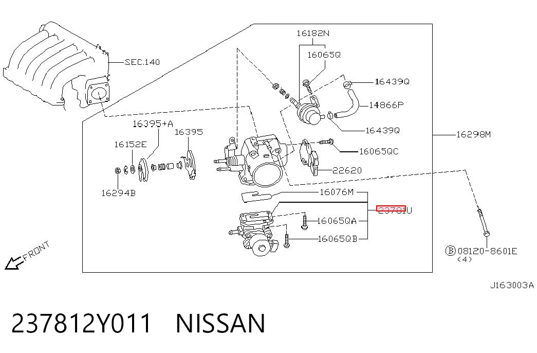 237812Y011 Nissan/Infiniti Датчик холостого хода
