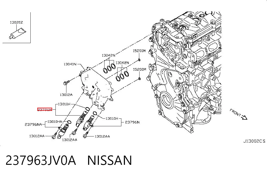 Клапан положения фаз распредвала на Nissan Qashqai II J11