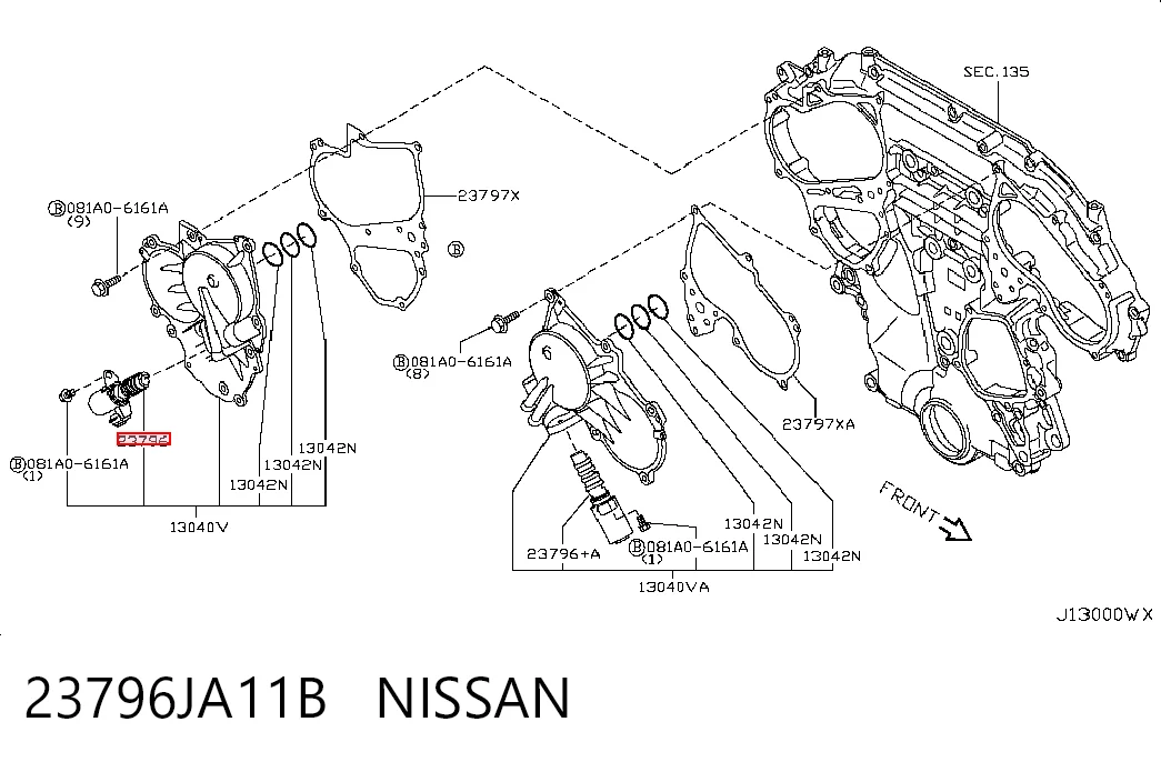 23796JA11B Nissan/Infiniti Клапан положения фаз распредвала
