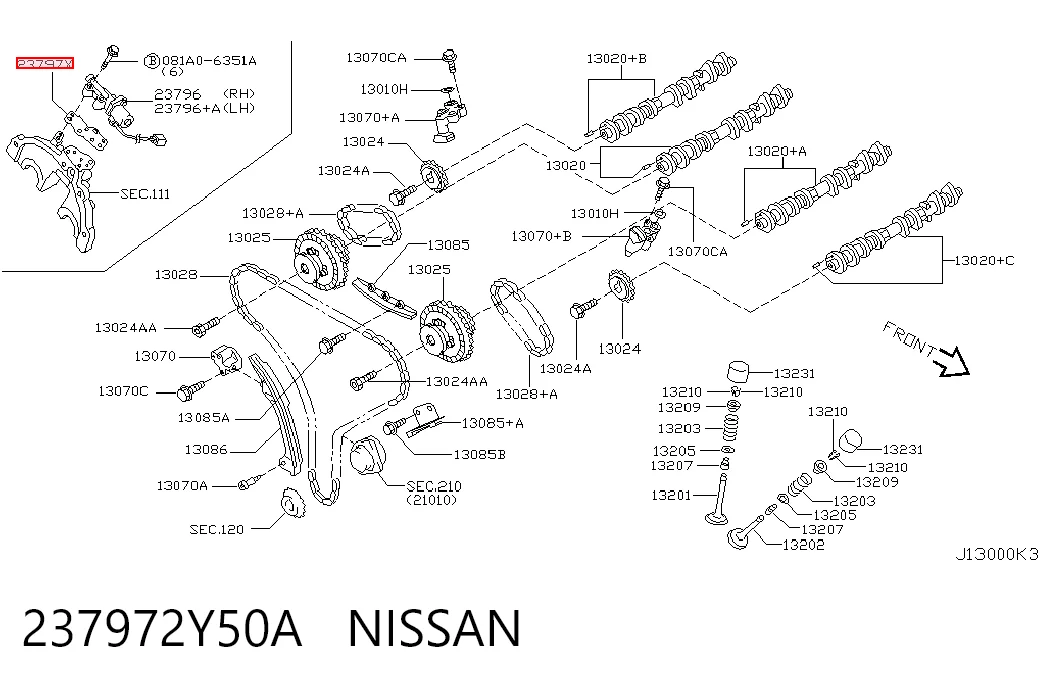 237972Y50A Nissan/Infiniti Прокладка регулятора фаз газораспределения