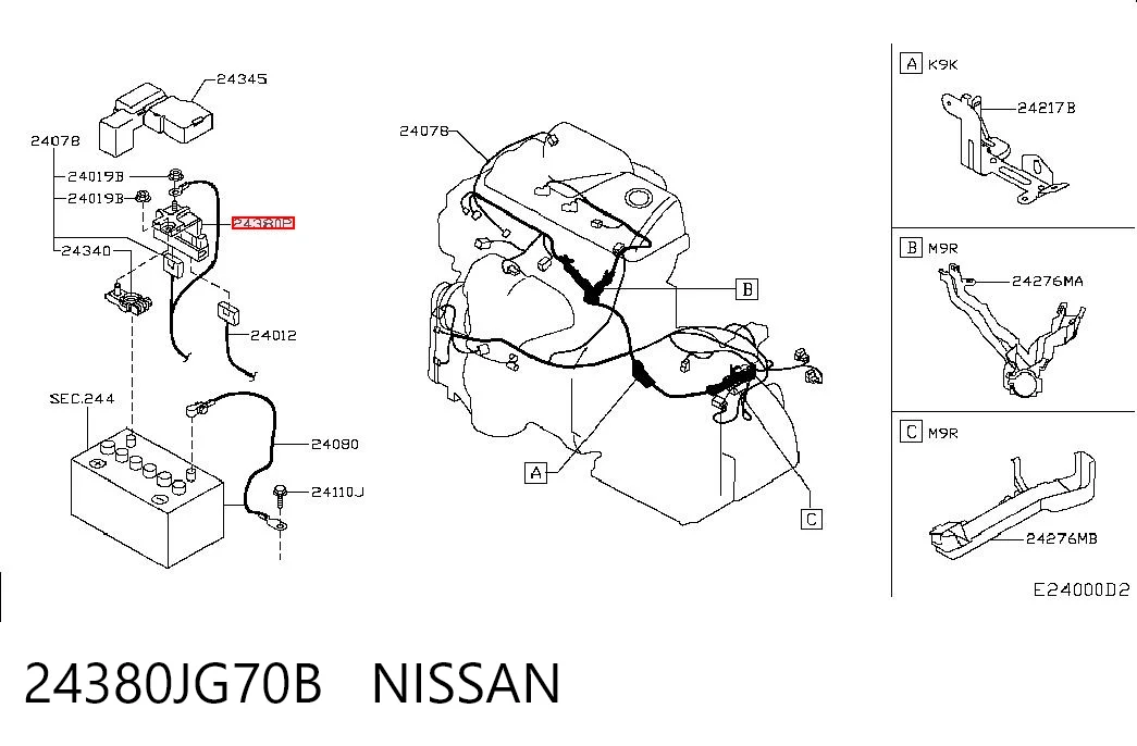 24380JG70B Nissan/Infiniti 