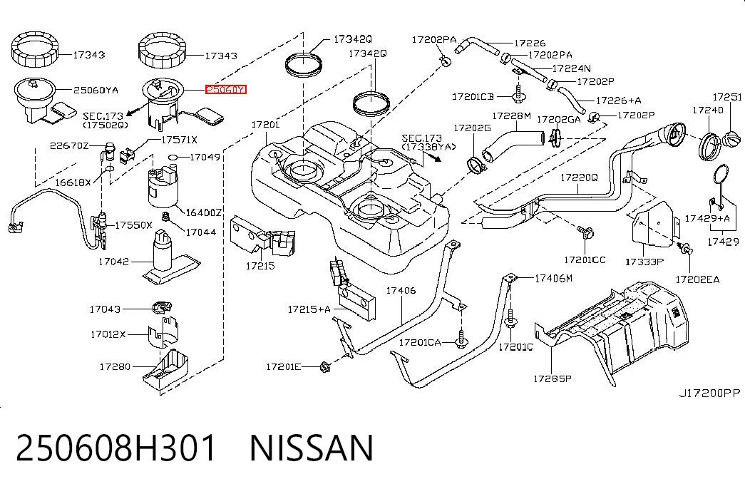 TAN0502 Topsauto Датчик уровня топлива в баке левый