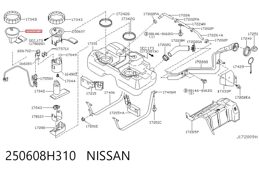 TAN0503 Topsauto Датчик уровня топлива в баке правый