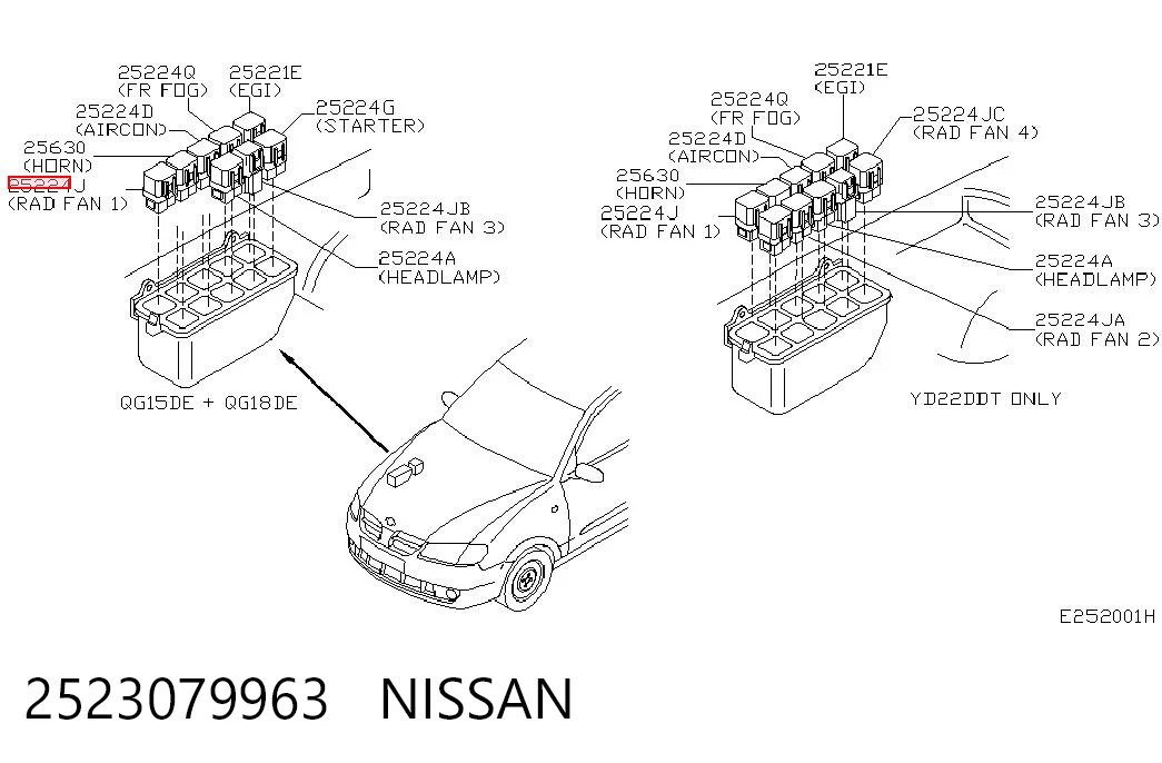 2523079963 Nissan/Infiniti Реле противотуманной фары