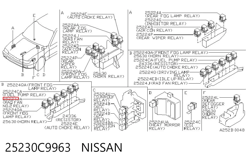 25230C9963 Nissan/Infiniti Реле противотуманной фары