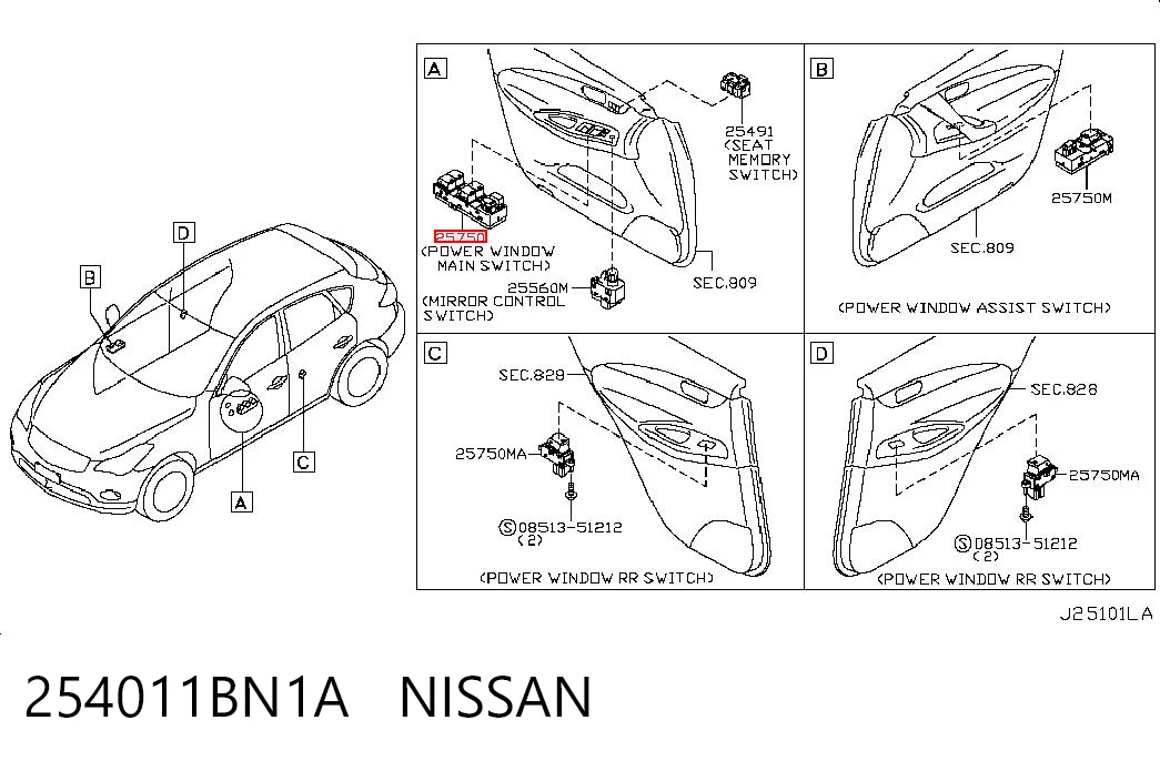 TAN9306 Topsauto Кнопки переднего левого стекло подъёмника