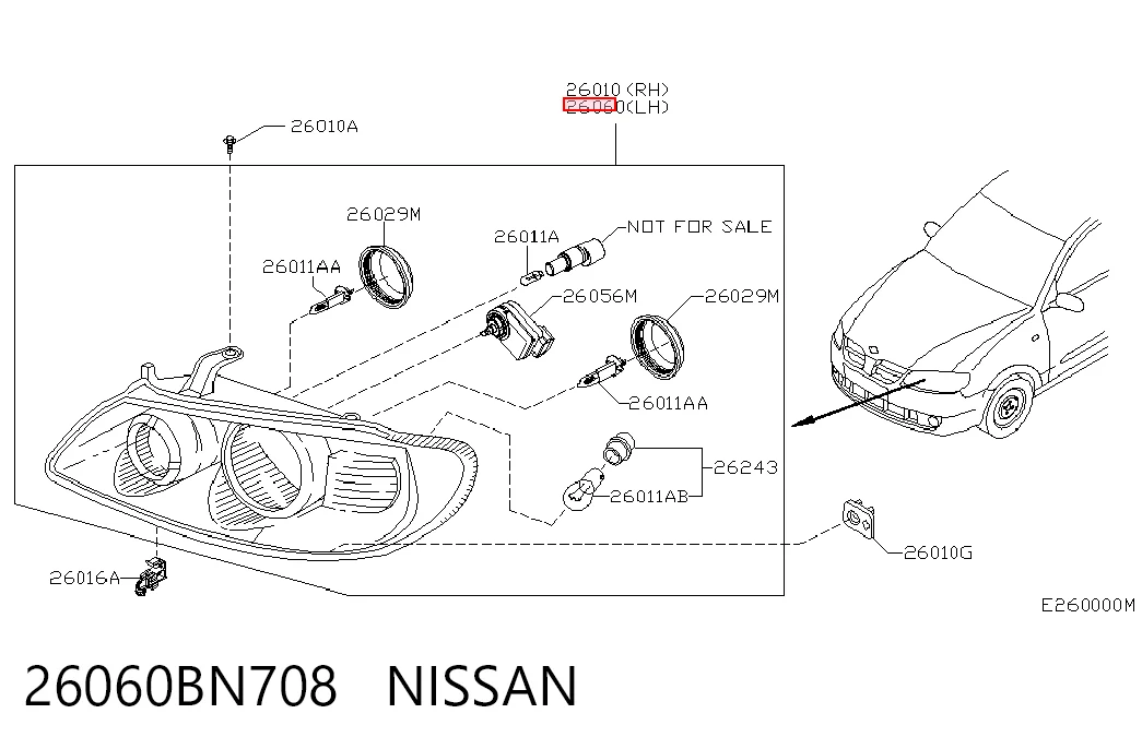  Левая фара Nissan Almera 2