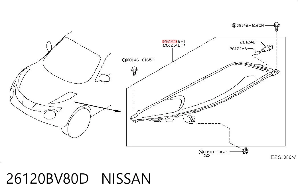 Поворотник правый на Nissan JUKE NMUK F15E