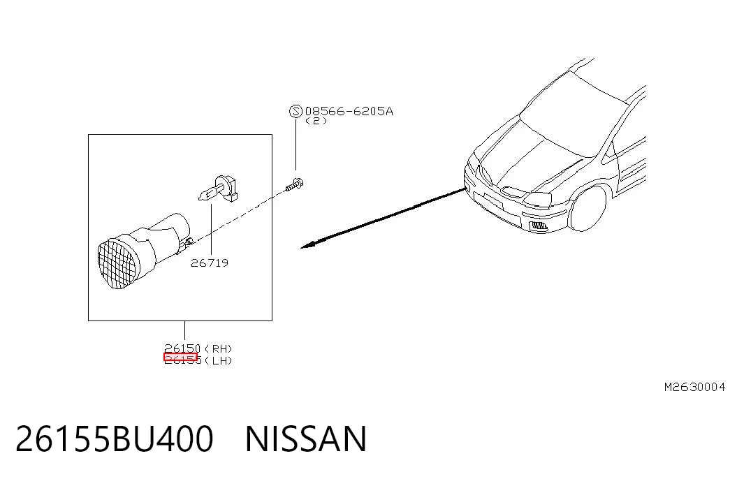 Фара противотуманная левая Nissan Almera V10
