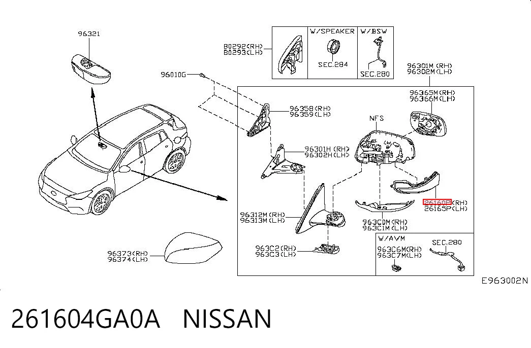 261604GA0A Nissan/Infiniti 