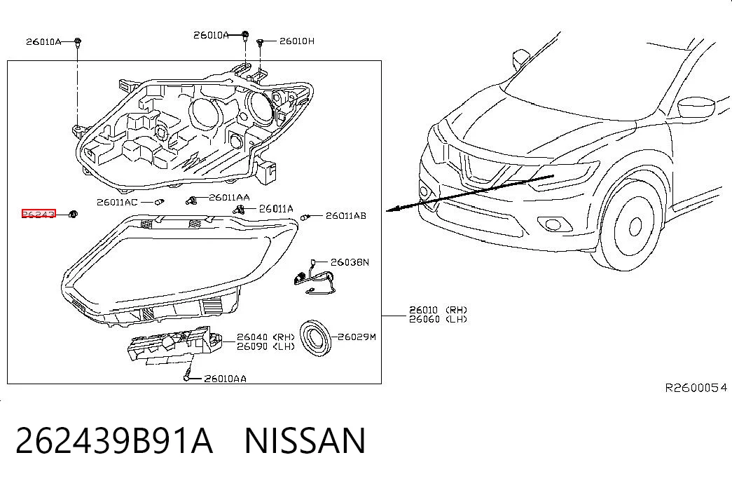 262439B91A Nissan/Infiniti 