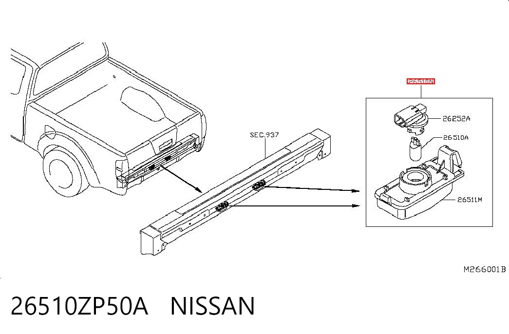 26510ZP50A Nissan/Infiniti Фонарь освещения номера