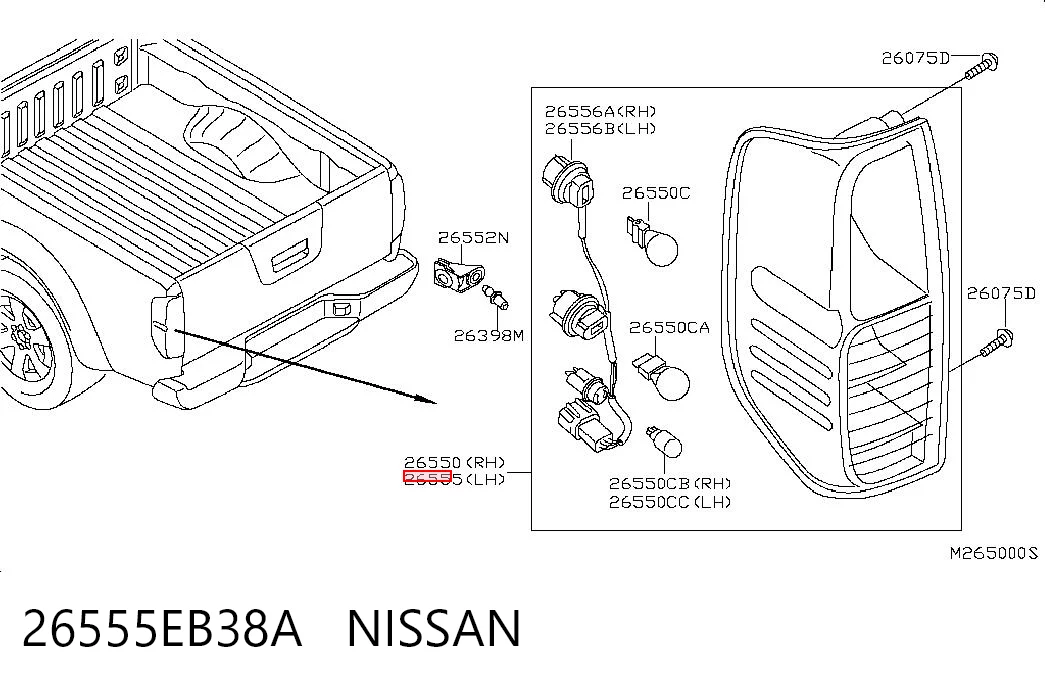 Задний левый стоп на Nissan Navara NP300 III D40