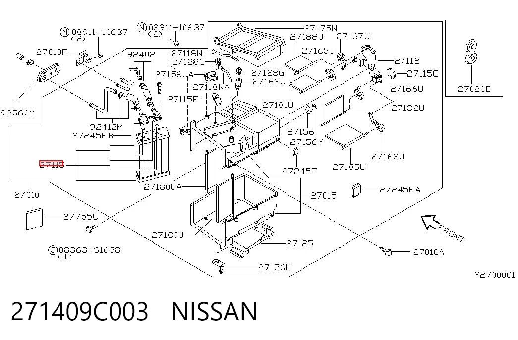  Радиатор печки Mitsubishi Lancer 5