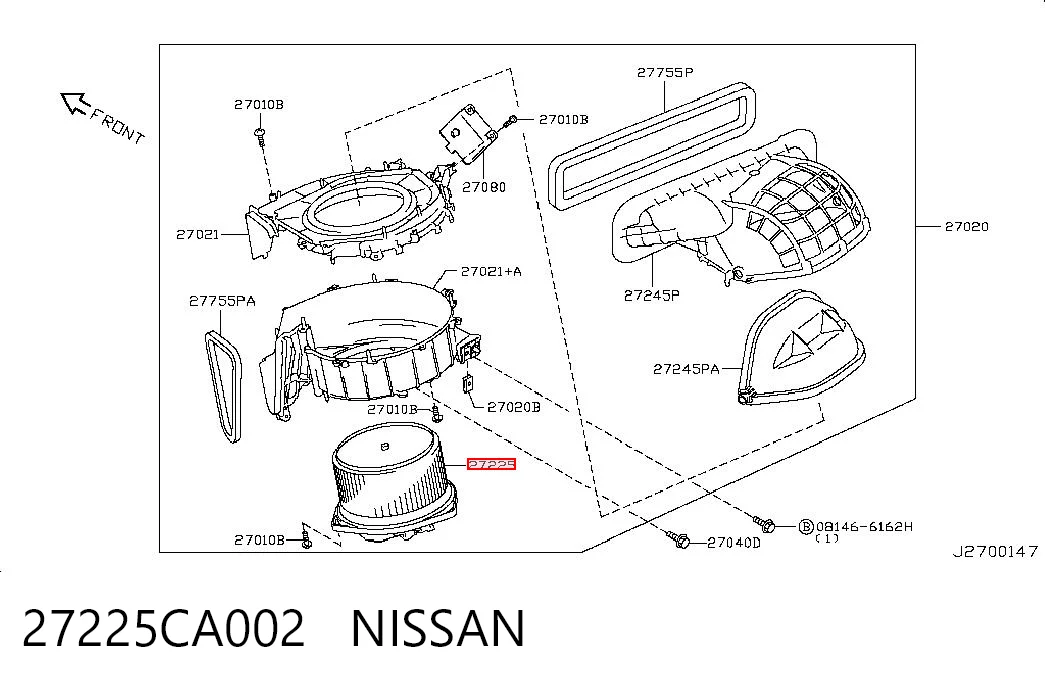 27225CA002 Nissan/Infiniti Электромотор печки
