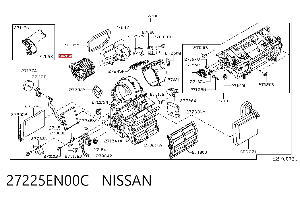27225EN00C Nissan/Infiniti Электромотор печки