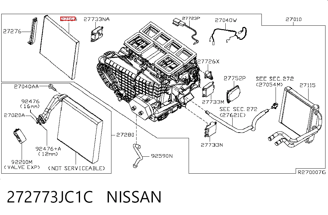272773JC1C Nissan/Infiniti Внутрисалонный фильтр
