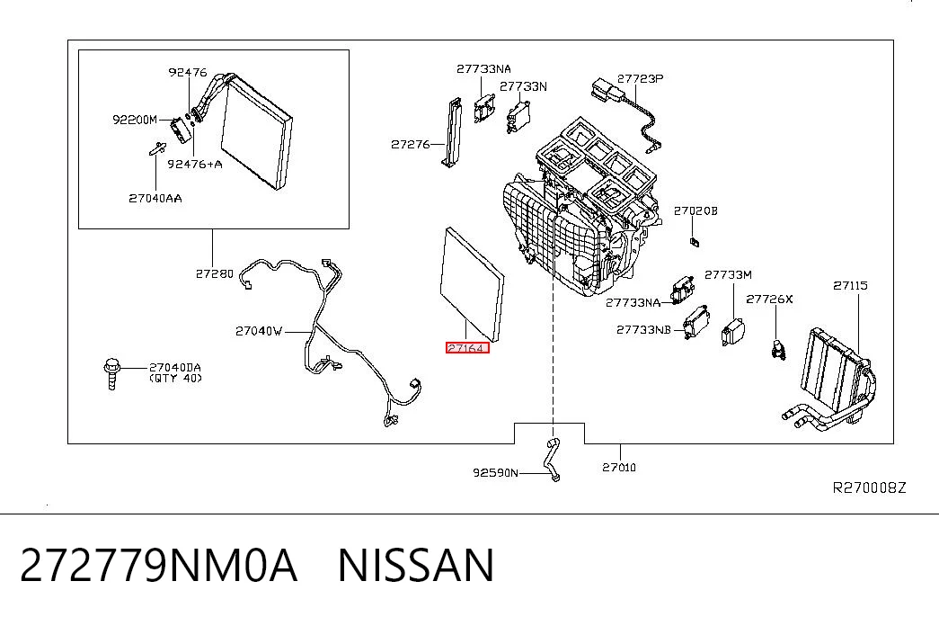 272779NM0A Nissan/Infiniti Внутрисалонный фильтр