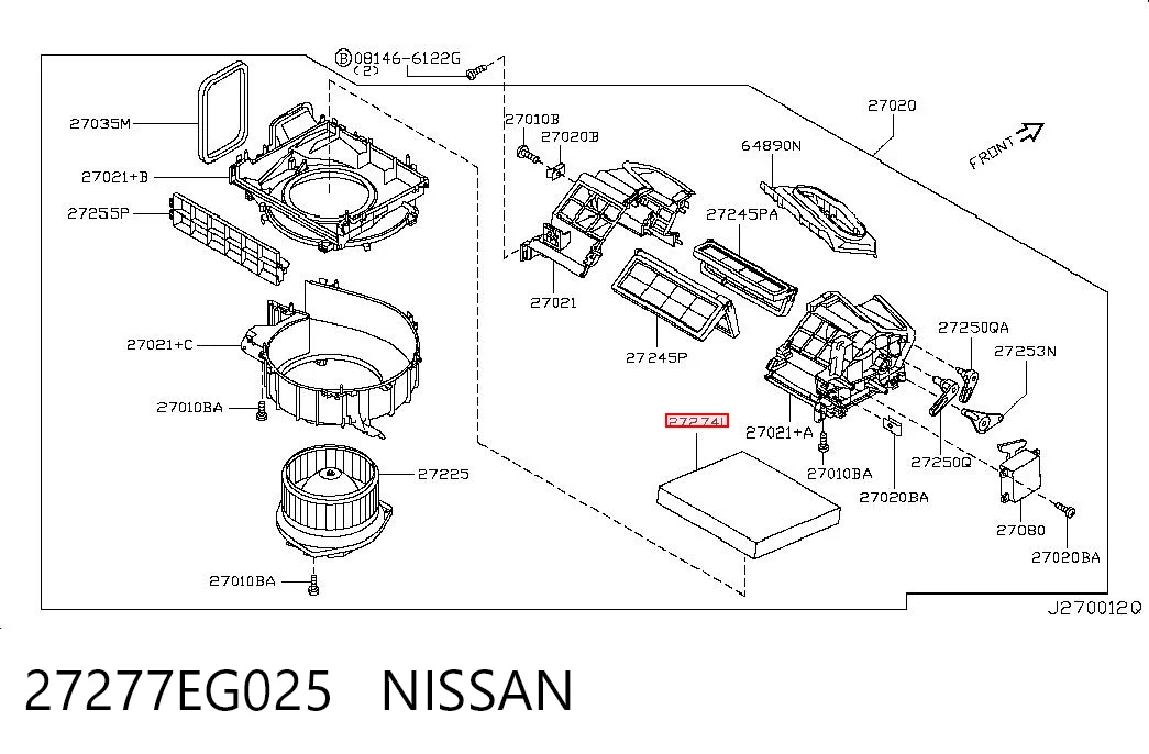 27277EG025 Nissan/Infiniti Внутрисалонный фильтр