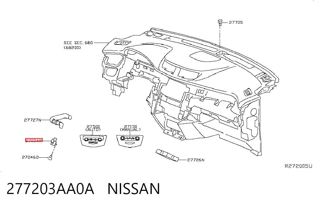 Датчик температуры салона на Nissan Teana  J32