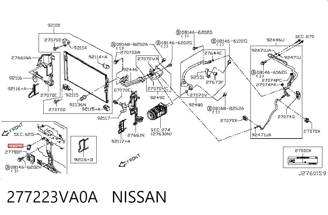277223VA0A Nissan/Infiniti Датчик температуры окружающей среды