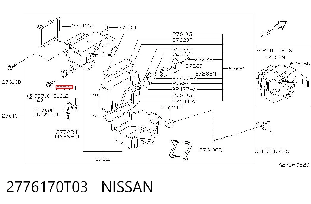 2776170T03 Nissan/Infiniti Реле печки
