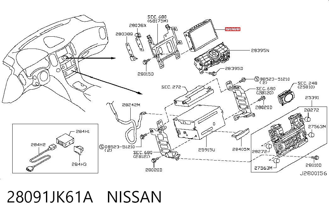 28091JK61A Nissan/Infiniti Бортовой компьютер