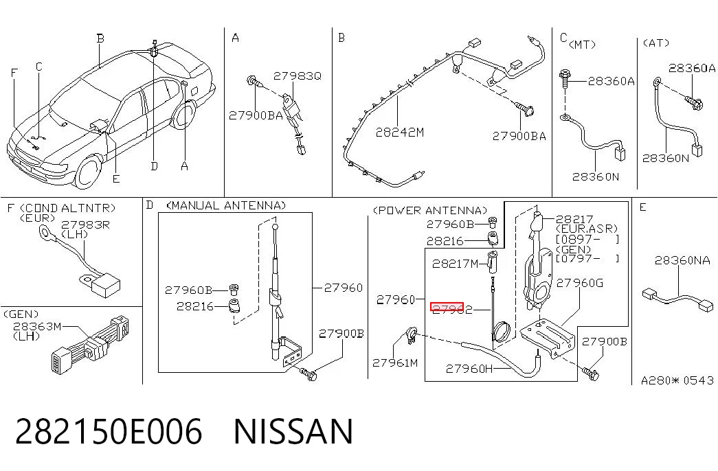 282150E006 Nissan/Infiniti 