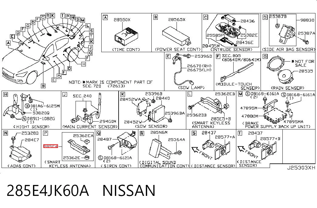 285E4JK60A Nissan/Infiniti Антенна (кольцо) иммобилайзера