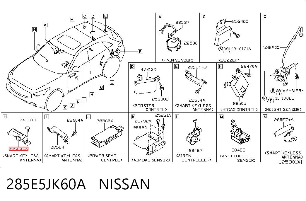 285E5JK60A Nissan/Infiniti Антенна (кольцо) иммобилайзера